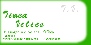 timea velics business card